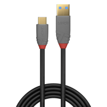 1.5m USB 3.1 Type A to C Cable, 5A PD, Anthra Line
