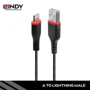 KABEL APPLE, TYPE A TO LIGHTNING MFI CERTIFIED, BRAIDED, 0.5M