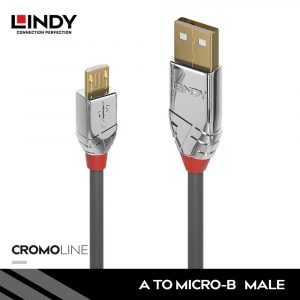 Kabel USB 2.0, Type A to Micro-B, Cromo, 2M
