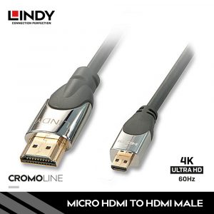 KABEL HDMI 2.0 HIGH SPEED, MICRO HDMI TO HDMI, CROMO  1M