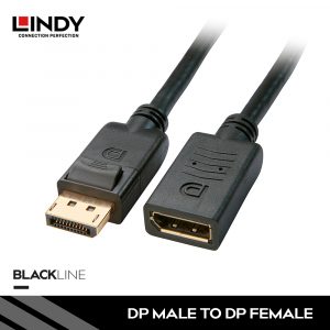 KABEL EXTENSION DISPLAYPORT 1.2, DISPLAYPORT TO DISPLAYPORT, BLACK 3M