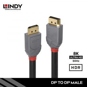 Kabel DisplayPort 1.4, DisplayPort to DisplayPort, Anthra, 2M