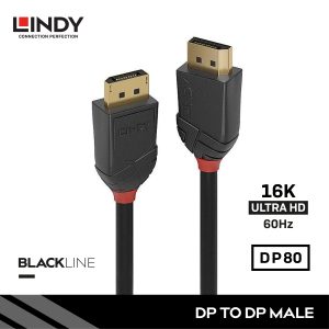 Kabel DisplayPort 2.1, DisplayPort to DisplayPort 80Gbps, Black, 3M