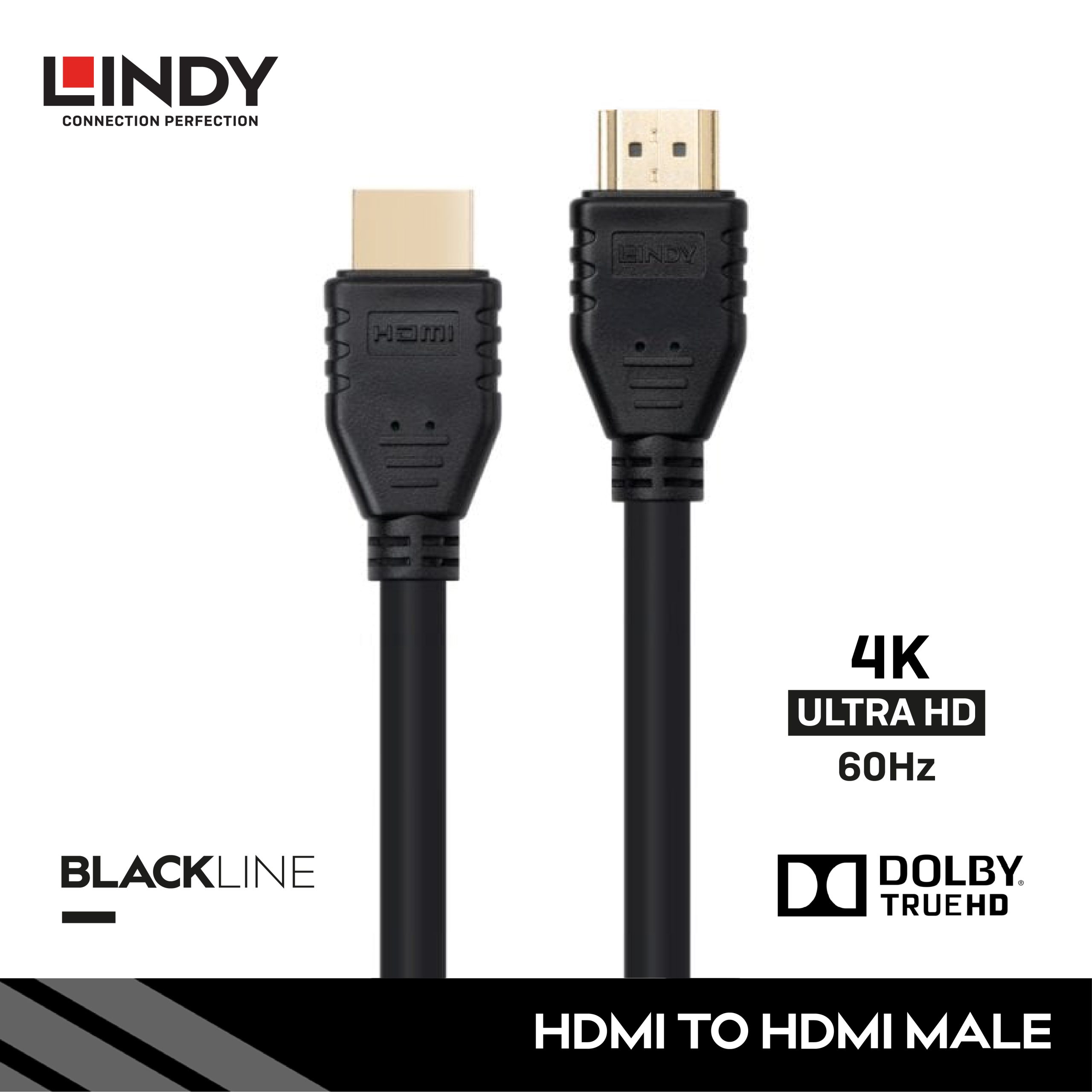 Kabel HDMI 4K60Hz, HDMI to HDMI, Black, 2M