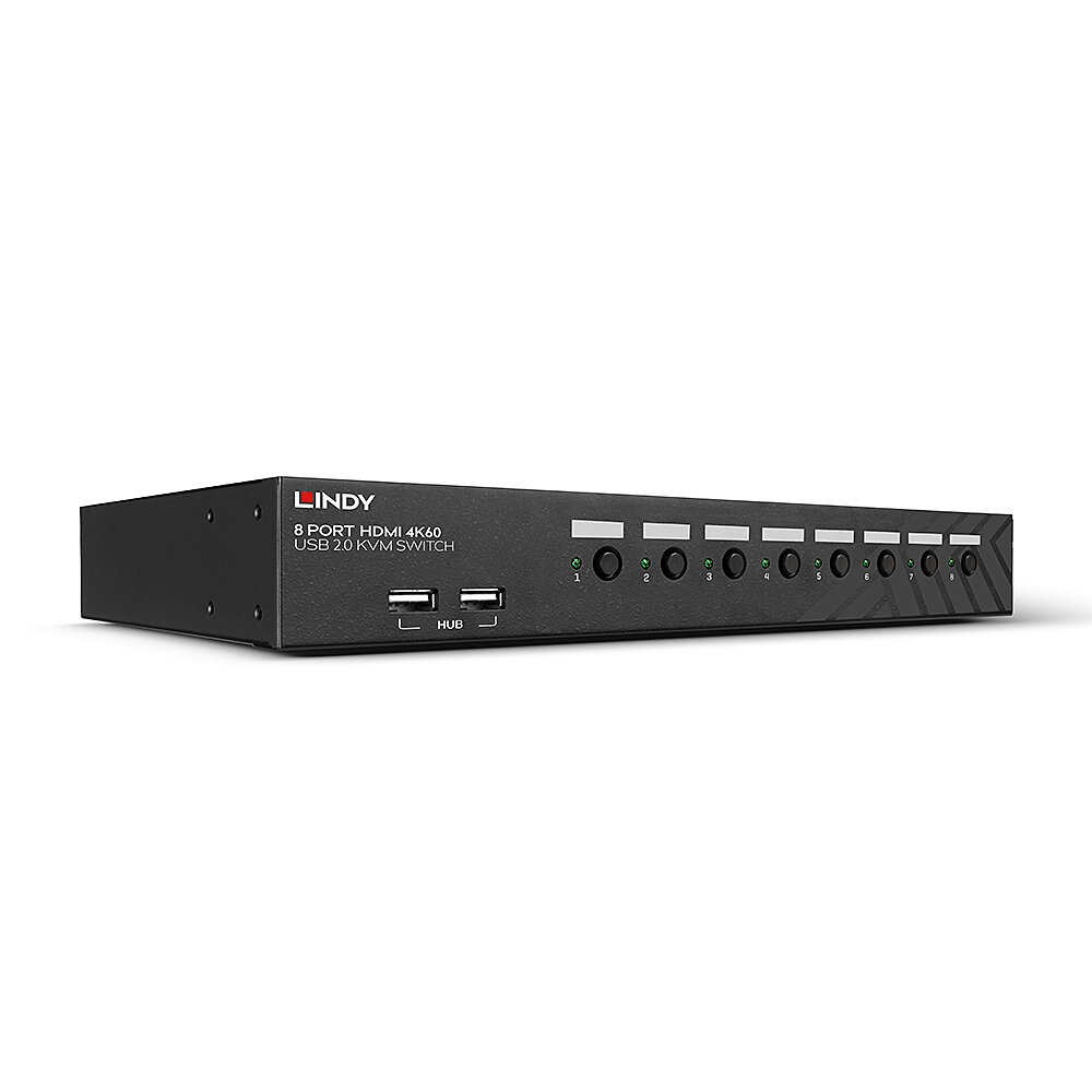 LINDY 8-Port HDMI 4K60 USB 2.0 & Audio KVM Switch